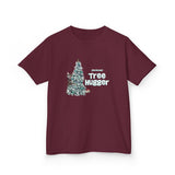 Kids Tee Christmas Tree Hugger Flounder the Purrmaid Design