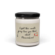 FlounsieLand scented soy candle, 9 oz glass jar with the hand drawn FlounsieLand design by Nina Leipold