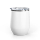 Wine Tumbler — "Paint With All The Colors Of The Wind" Flounder the Purrcasso Artwork