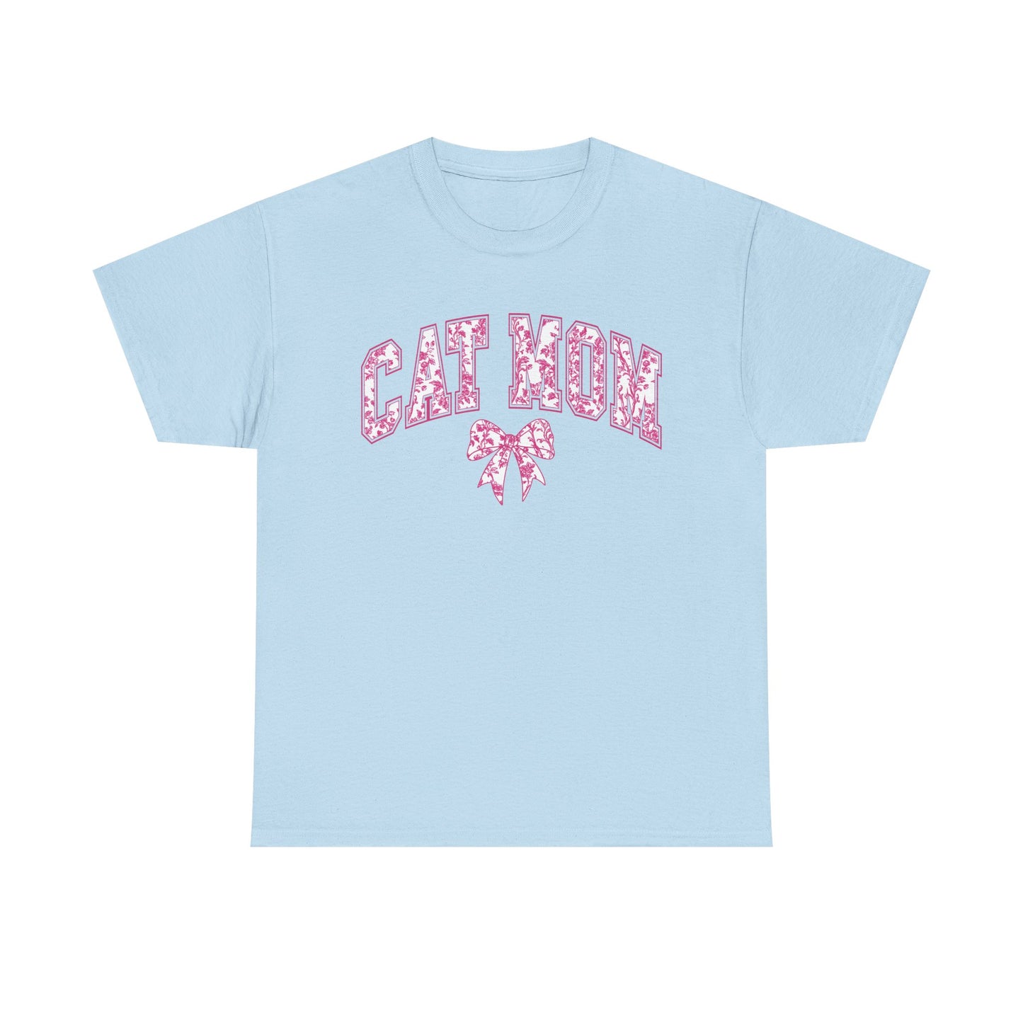 Pink Cat Mom Coquette Style - Cotton Tee