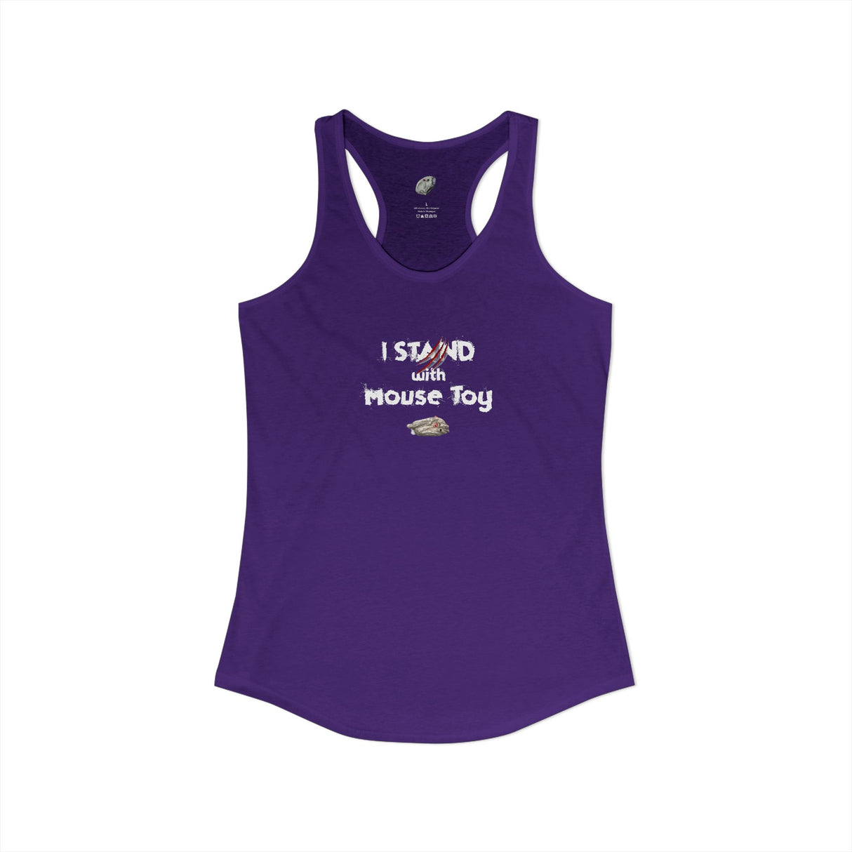 "I Stand with Mouse Toy" Women's Racerback Tank