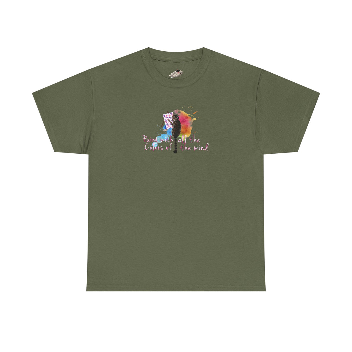 Flounder the Purrcasso T-Shirt — "Paint With All the Colors of the Wind" Cat Art Tee
