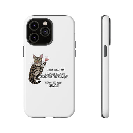 "Mom Water" Tough Phone Case, hand drawn Flounder design by Nina Leipold