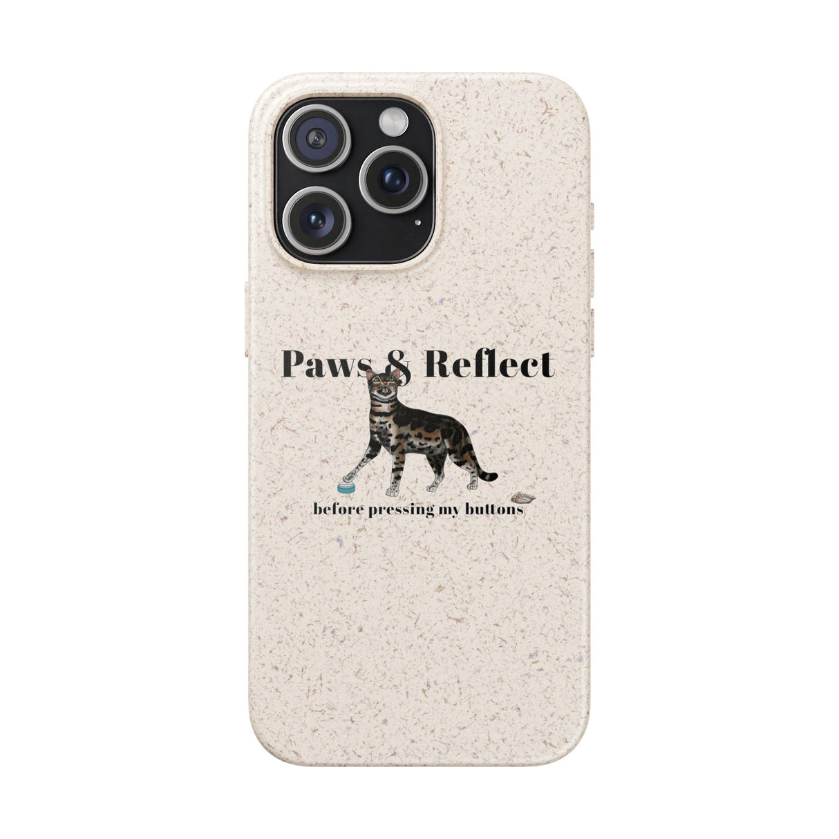 Phone Case - Paws and Reflect Biodegradable Case featuring Flounder the Purrmaid by Nina