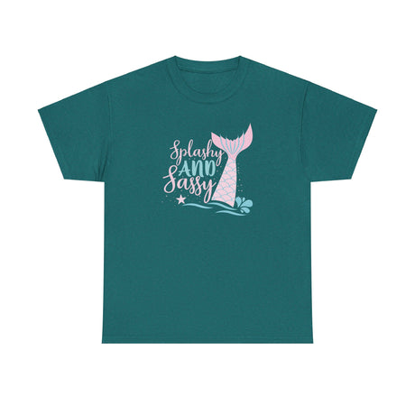 Mermaid Tee - Splashy and Sassy Unisex Heavy Cotton