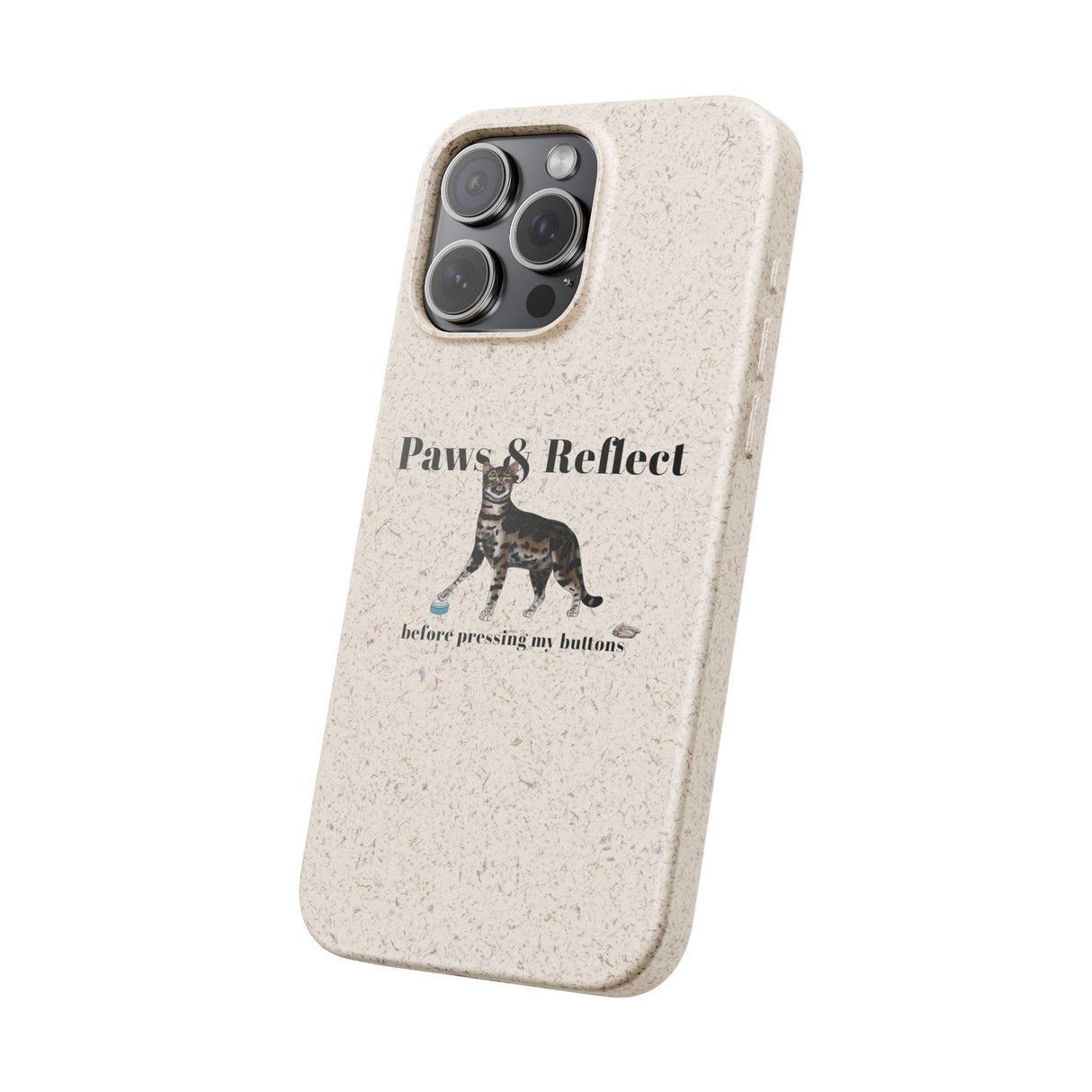 Phone Case - Paws and Reflect Biodegradable Case featuring Flounder the Purrmaid by Nina