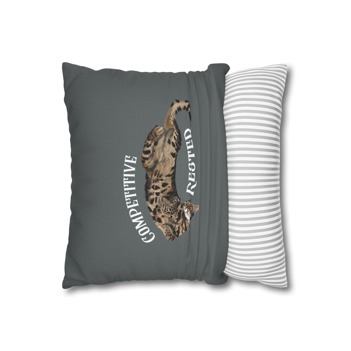 Decorative Pillow — "Competitive Rester" Flounder Design