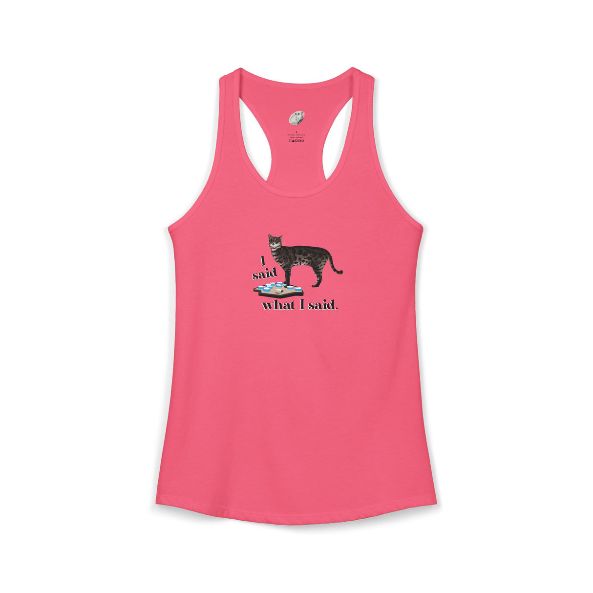 I Said What I Said Tank — Flounder Talking Pet Buttons Racerback Tank