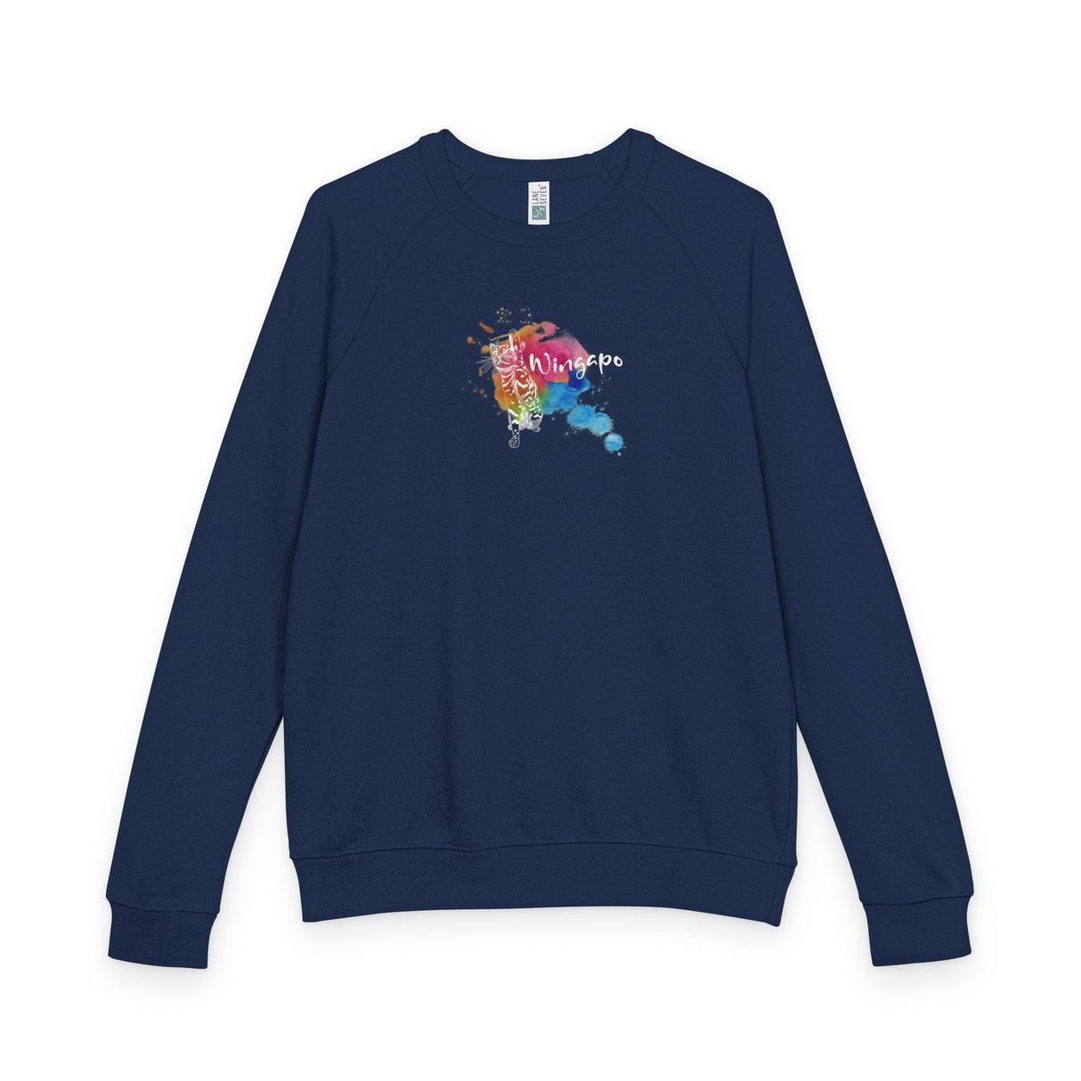 Flounder Wingapo watercolor raglan crewneck - Navy
