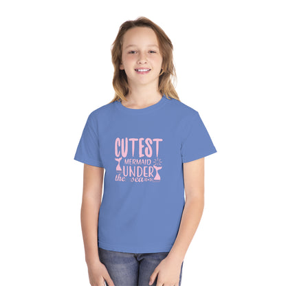 Cutest Mermaid Under the Sea Youth T-Shirt – Soft & Durable Cotton Tee