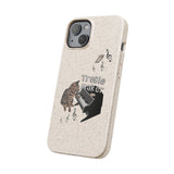 Phone case - Treble Maker Hand Drawn Design by Flounder's Mom, Nina Featuring Flounder the Purrmaid Playing Piano for Mouse Toy