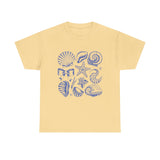 Blue Coastal Coquette Shell Cotton T-Shirt