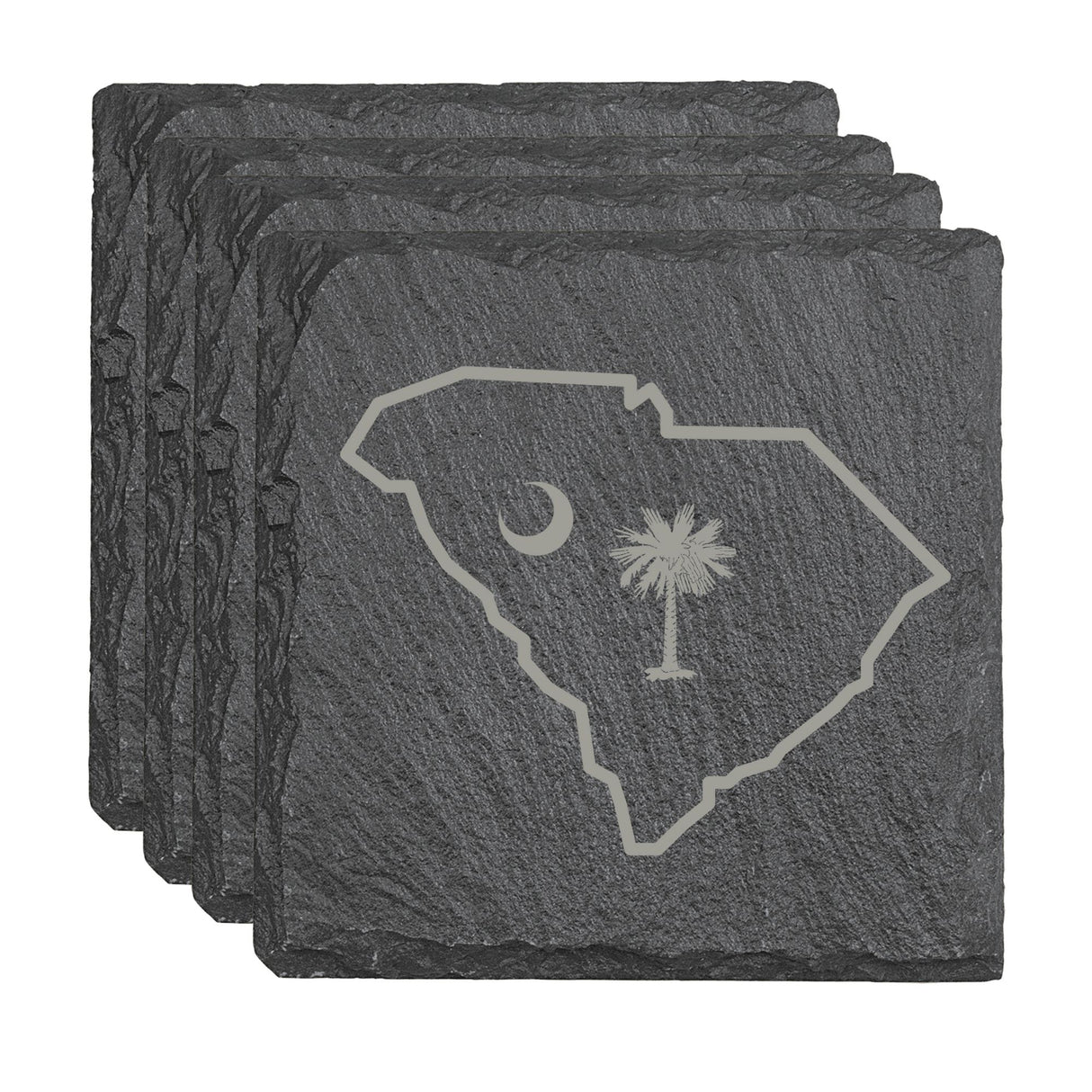 South Carolina Slate Coasters - Set of 4 - 17 design options