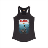 Purrmaid Flounder Claws Tank — Women's Racerback Tank with 'Shark-Like' Cat Catch Design
