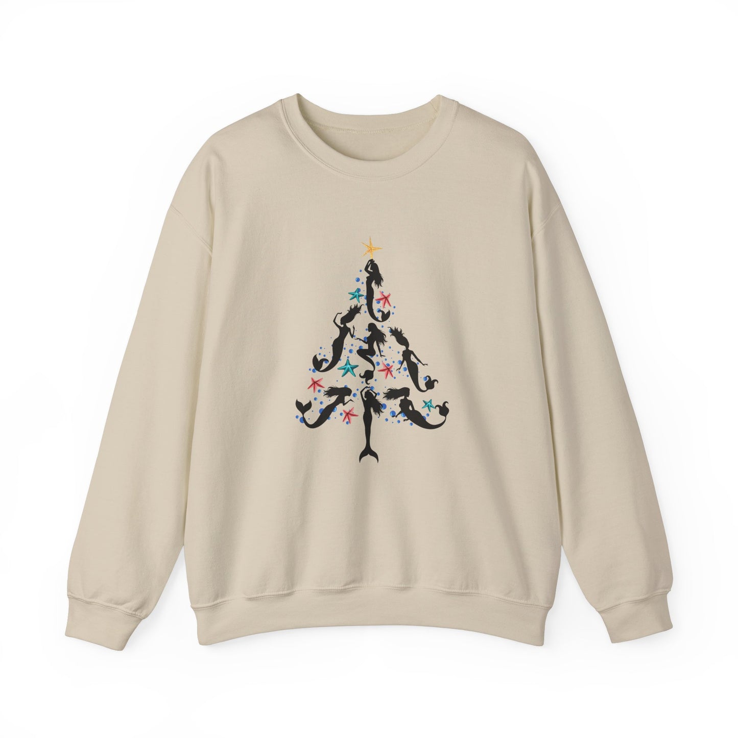 Mermaid Christmas Tree Crewneck Sweatshirt