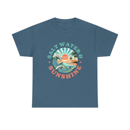 Coastal Saltwater & Sunshine Unisex Cotton T-Shirt