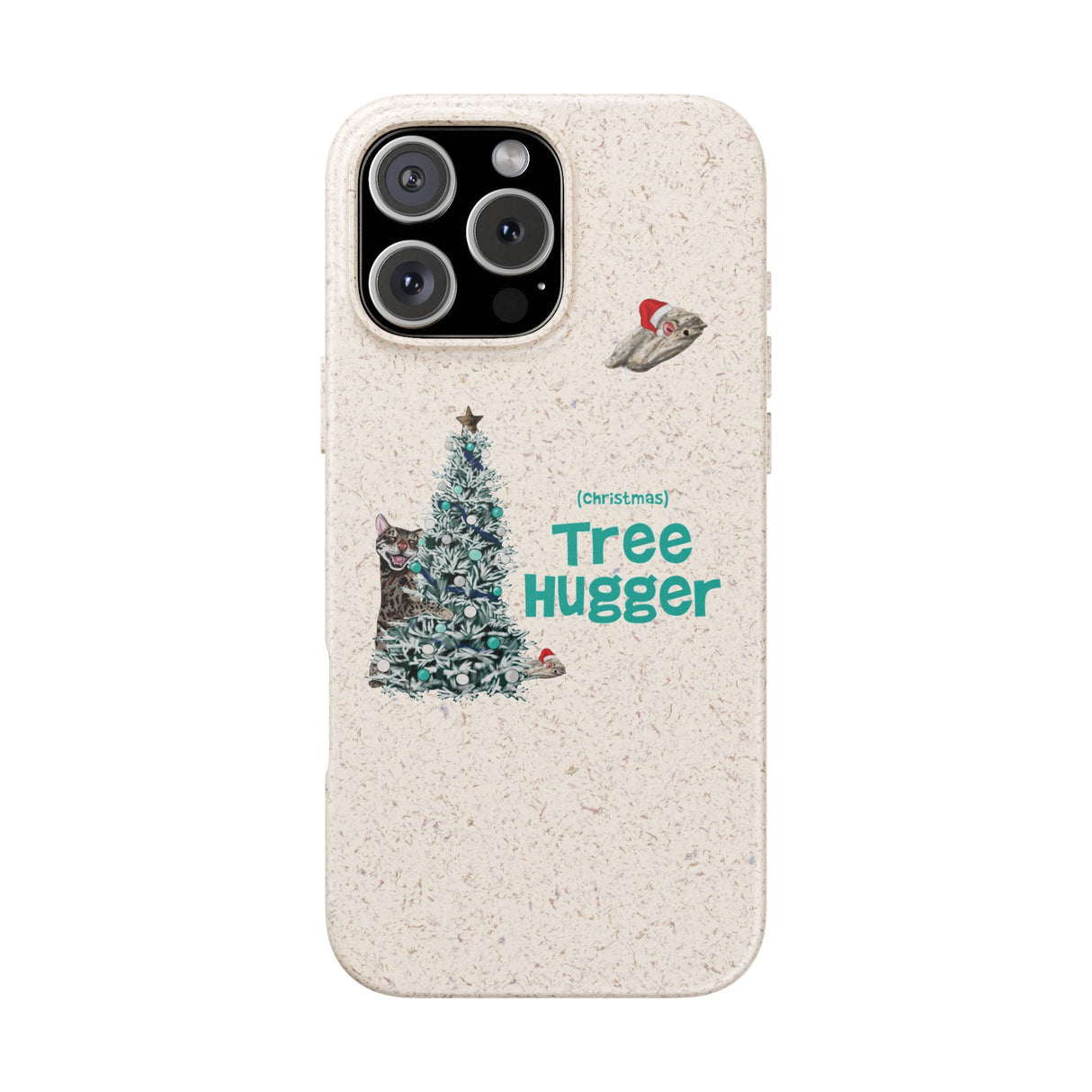 Phone Case with Christmas Tree Hugger Design