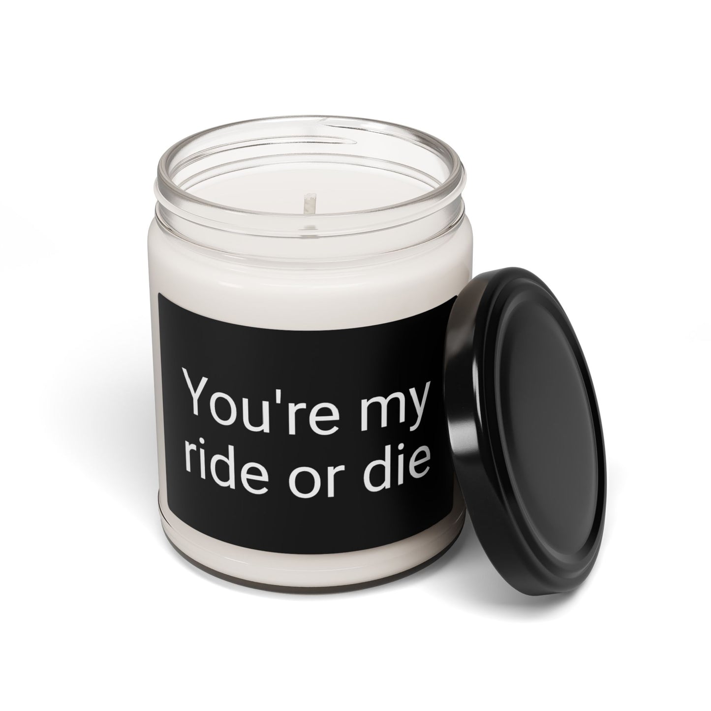 “You’re My Ride or Die” Scented Soy Candle, 9oz – Funny Friendship Gift