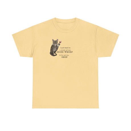 Funny Flounder Cat Wine Unisex Tee