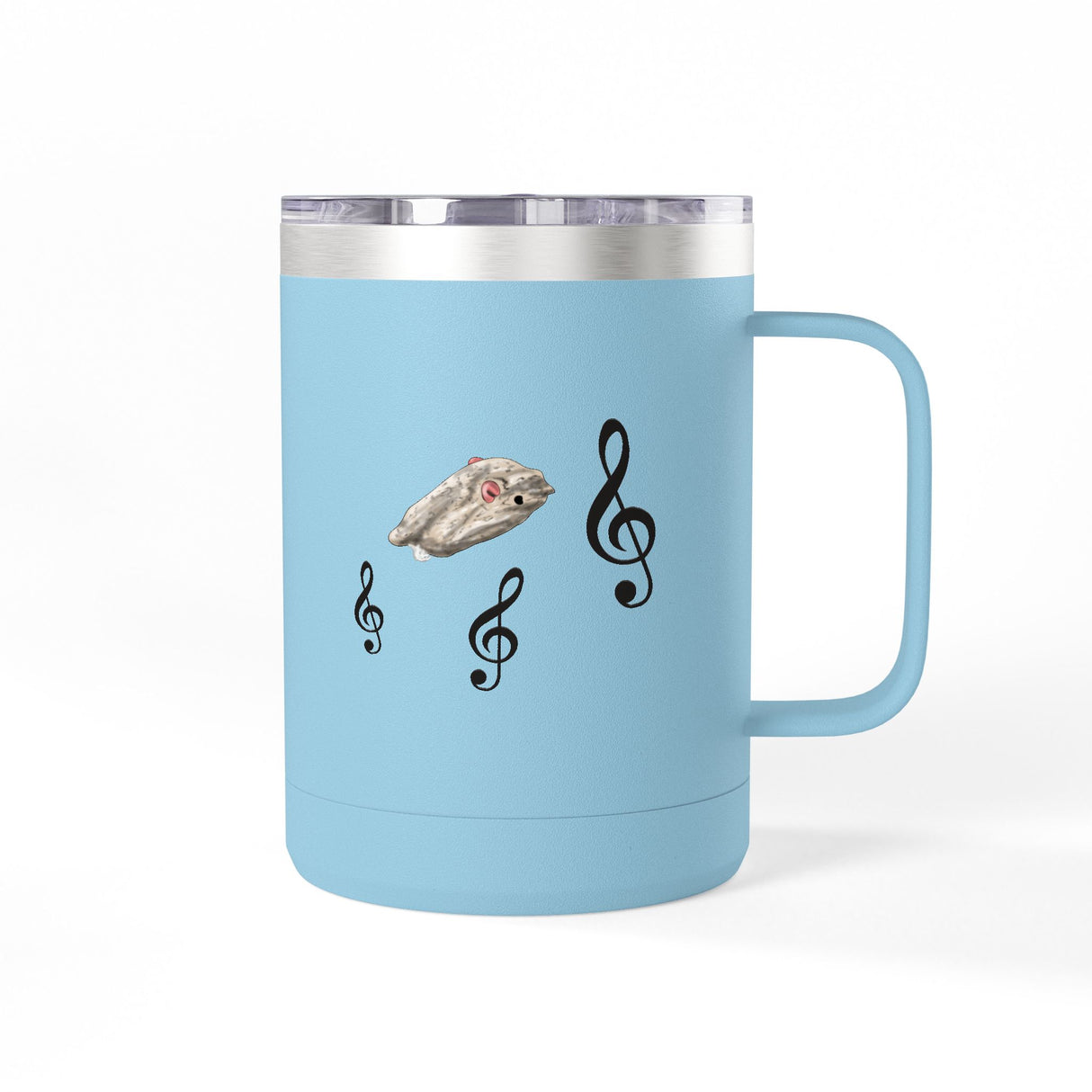 Coffee Mug Tumbler - Treble Maker Design Hand Drawn by Flounder's Mom, Nina