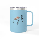 Coffee Mug Tumbler - Treble Maker Design Hand Drawn by Flounder's Mom, Nina