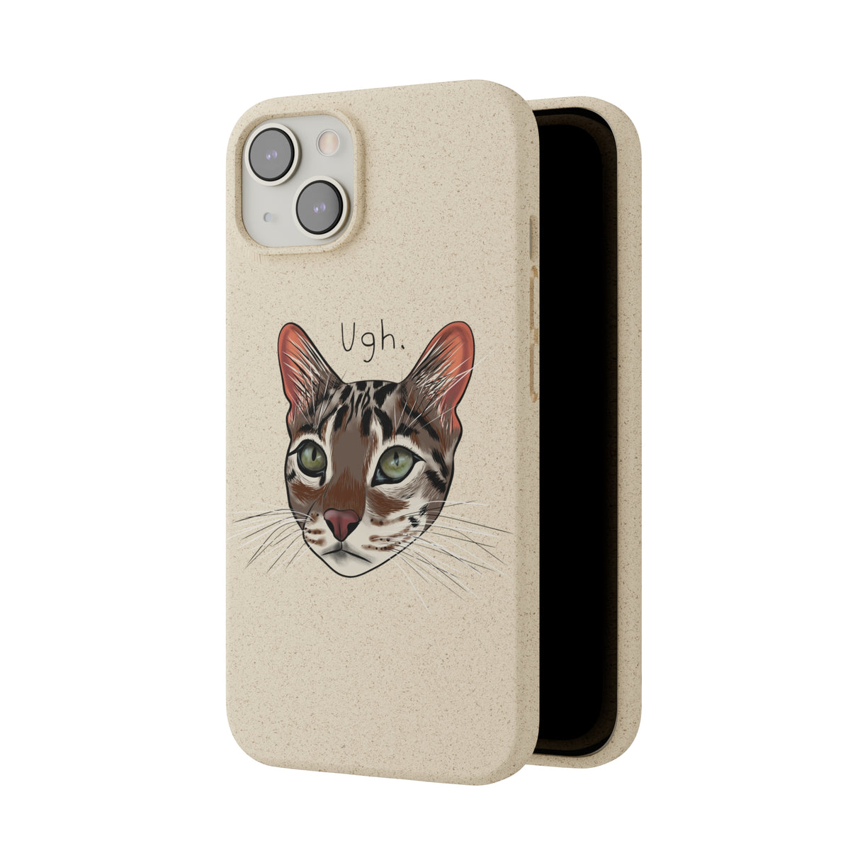 Flounder Cat UGH Biodegradable Phone Case – Eco-Friendly Protection with Personality