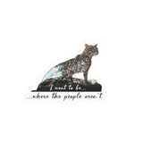 Purrmaid Flounder Kiss-Cut Sticker — "I want to be where the people aren't"