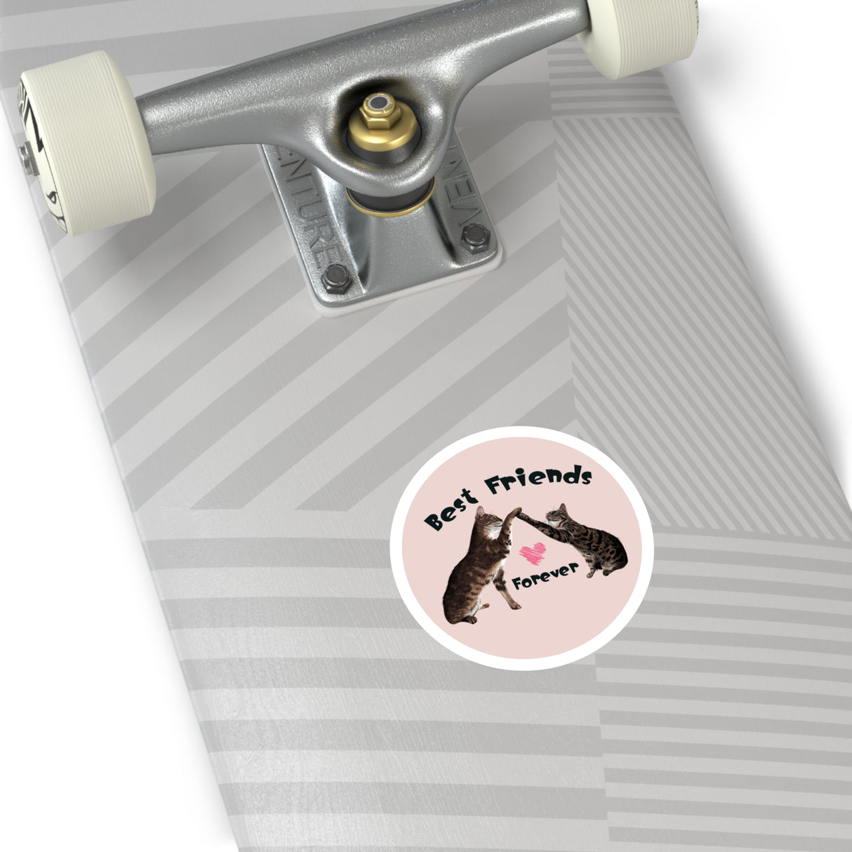 Best Friends Forever High-Five Sticker — Round Indoor/Outdoor