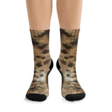 Flounder Paw Socks — Real Fur Pattern 'Twinsies' Novelty Socks