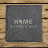 Nevada Slate Coaster Set – Engraved Natural Stone (Set of 4)