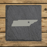 Tennessee Slate Coaster Set – Engraved Natural Stone (Set of 4)