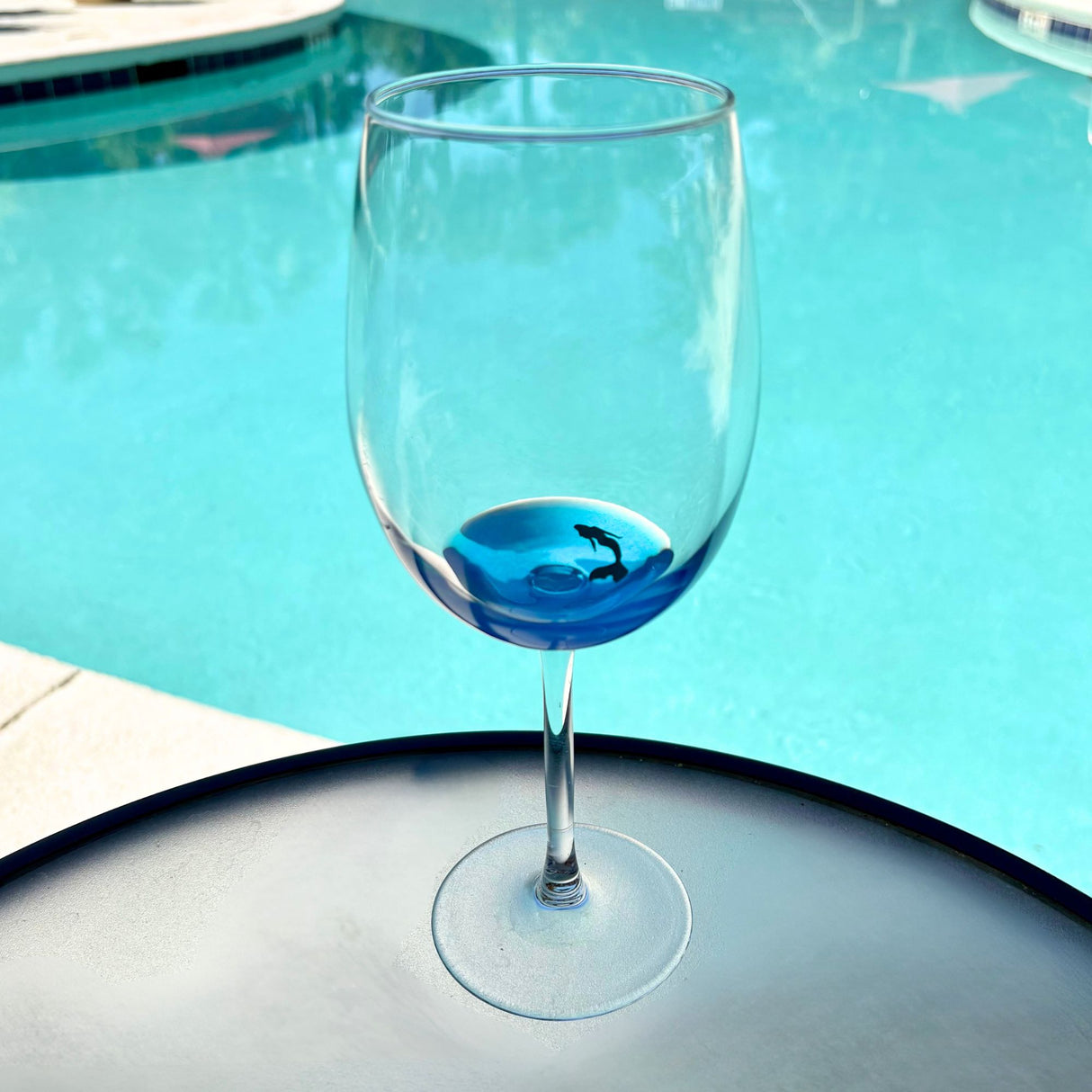 19 oz Ocean Inspired Wine Glass with Sea Creature