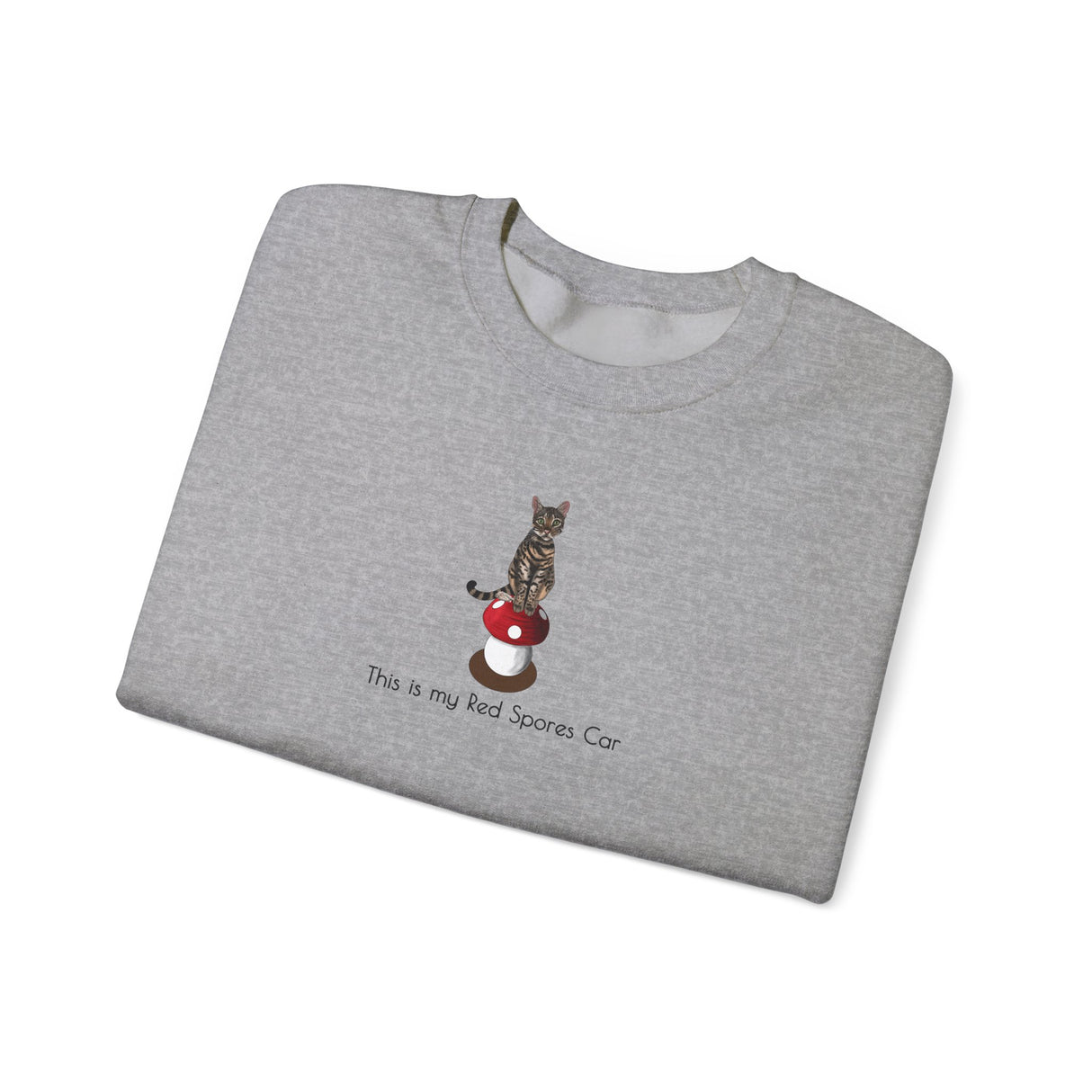 This is my Red Spores Car Unisex Heavy Blend™ Crewneck Sweatshirt featuring Flounder and Mouse Toy