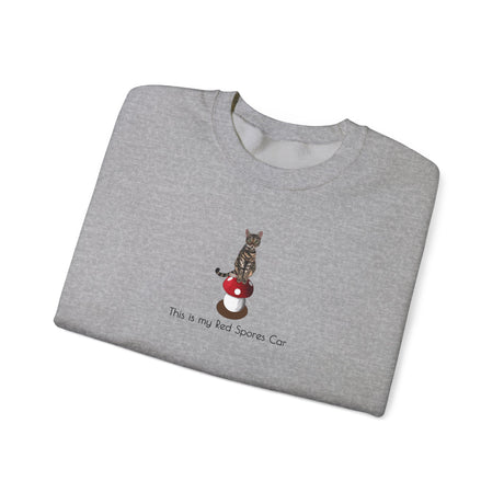 This is my Red Spores Car Unisex Heavy Blend Crewneck Sweatshirt featuring Flounder and Mouse Toy
