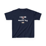 Kids Tee - Funny Flounder's Mouse Toy Shirt with 'I Stand with Mouse Toy' Text