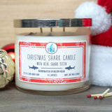 Christmas Shark Candle with Real Fossilized Teeth – Holiday Curiosity Jar