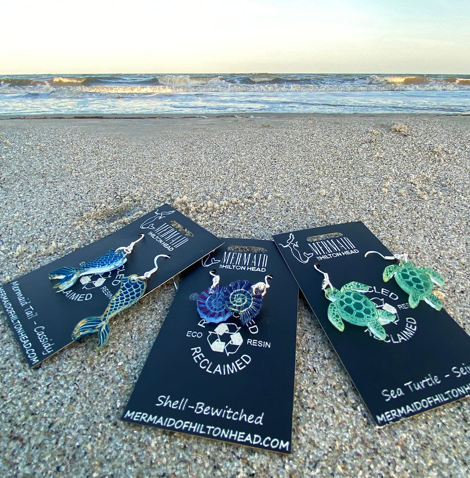 Sea Turtle Ocean Earrings