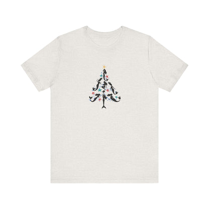 Mermaid Christmas Tree Tee - Bella+Canvas