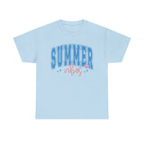 Summer Vibes Collegiate Style Cotton Tee