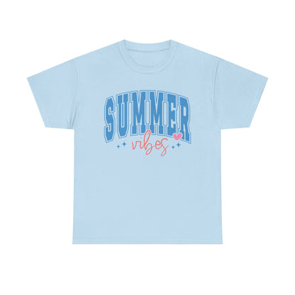 Summer Vibes Collegiate Style Cotton Tee