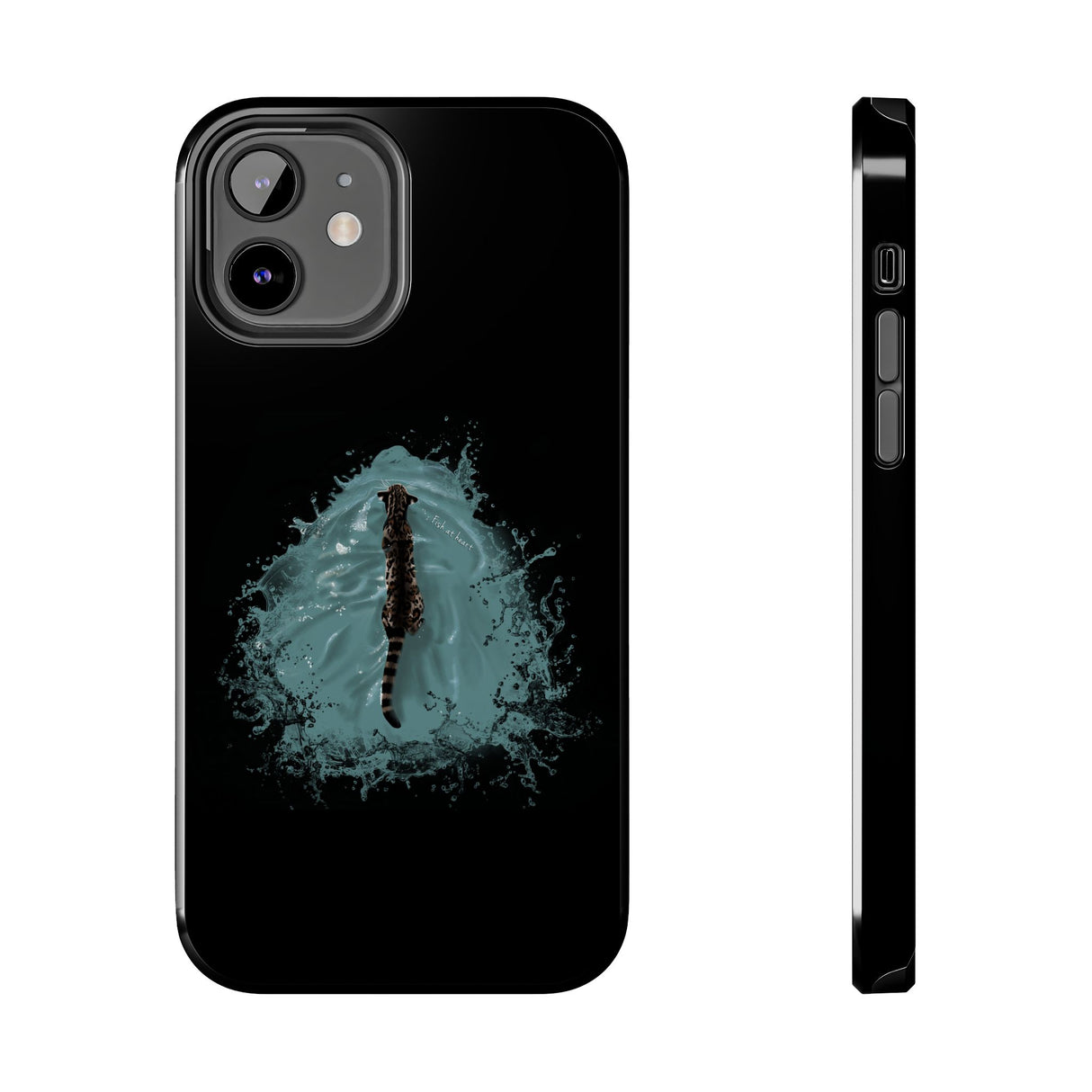 Fish at Heart Flounder Purrmaid Phone Case — Hand-Drawn Nautical Cat Design