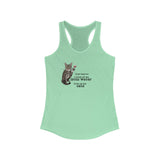 Tank Top - Flounder Cat Holding Wine Glass 'I Just want to Drink all the Mom Water'