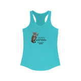 Tank Top - Flounder Cat Holding Wine Glass 'I Just want to Drink all the Mom Water'