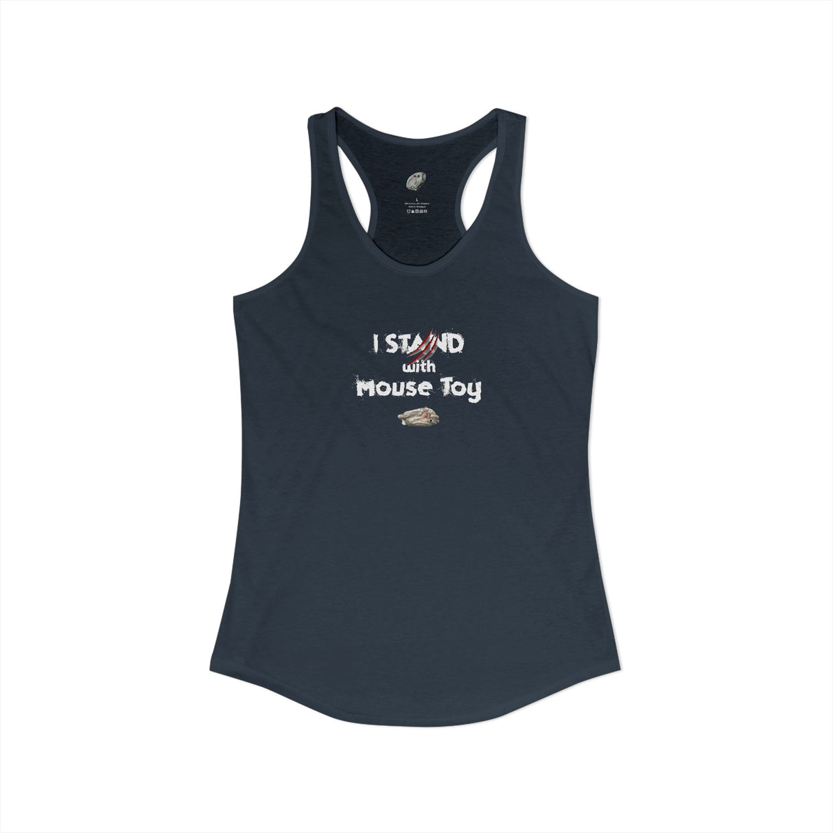 "I Stand with Mouse Toy" Women's Racerback Tank