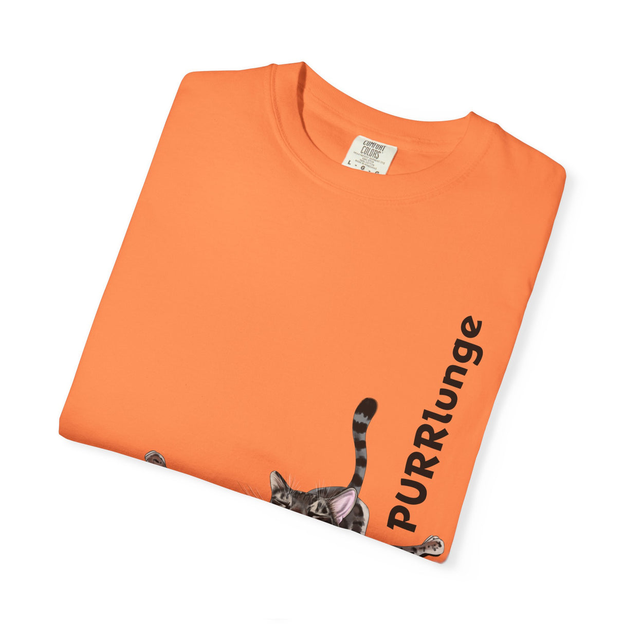 Purr-lunge Unisex T-shirt with Flounder the Purrmaid Design