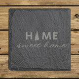 New Hampshire Slate Coaster Set – Engraved Natural Stone (Set of 4)