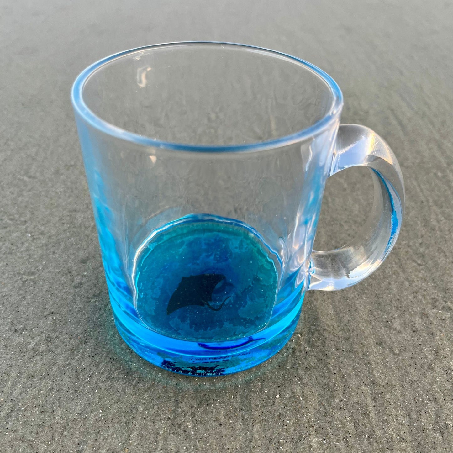 12.5 oz Ocean-Inspired Glass Mug with Sea Creature