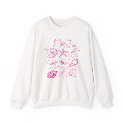 Pink Coastal Coquette Crewneck Sweatshirt