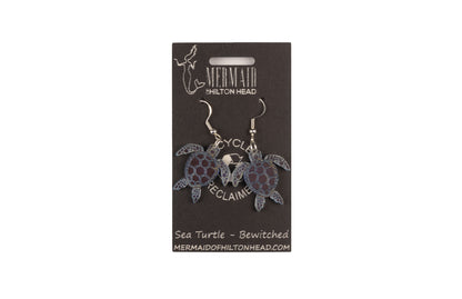 Sea Turtle Ocean Earrings