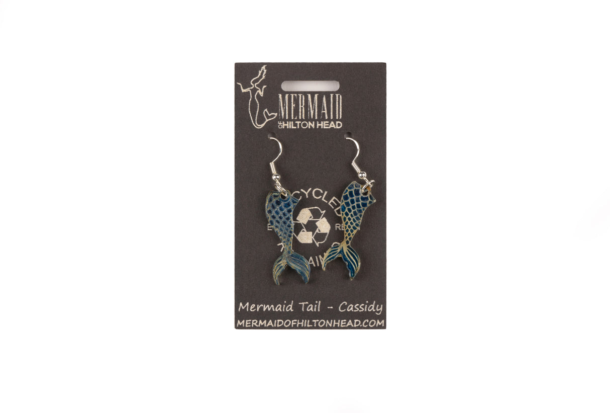 Mermaid Tail Ocean Earrings